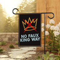No Kings In America Garden Flag, 12x18 Inch Double Sided, No Faux King Way Flag, Anti-Trump Flag, Resist Racism Flag, Resist Fascism Flag