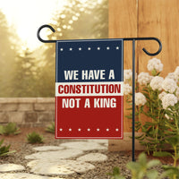 No Kings In America Garden Flag, 12x18 Inch Double Sided, Resist Hate Flag, Anti-Trump Flag, Resist Racism Flag, Resist Fascism Flag