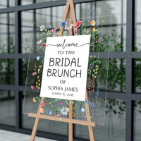 Custom Wildflowers Bridal Shower Sign, Floral Bridal Shower Acrylic Welcome Sign, Wildflowers Bridal Brunch Sign, Wild Flowers Bridal Decor