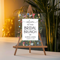 Custom Wildflowers Bridal Shower Sign, Floral Bridal Shower Acrylic Welcome Sign, Wildflowers Bridal Brunch Sign, Wild Flowers Bridal Decor