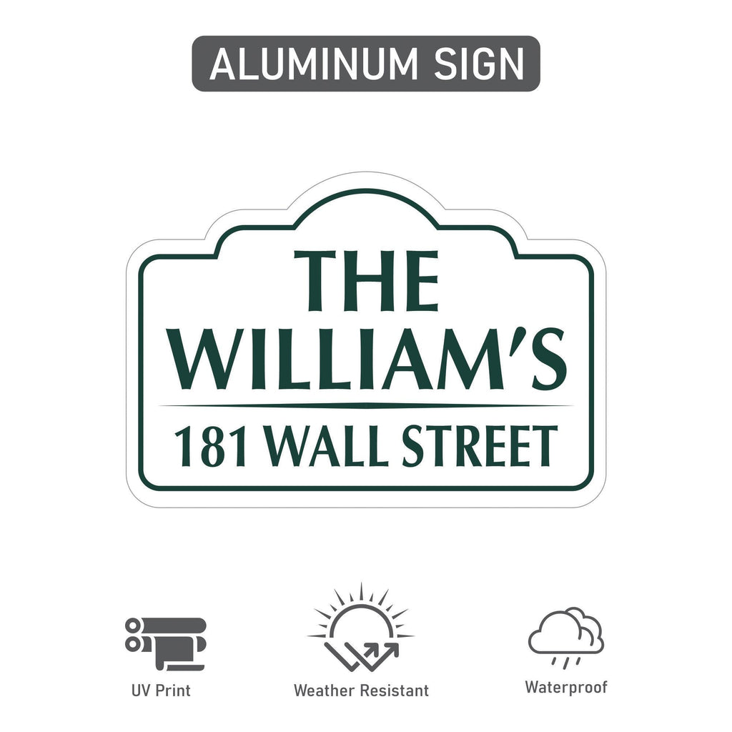 7x10 Inch Custom Address Metal Yard Sign with 16" Stake, Personalized House Number