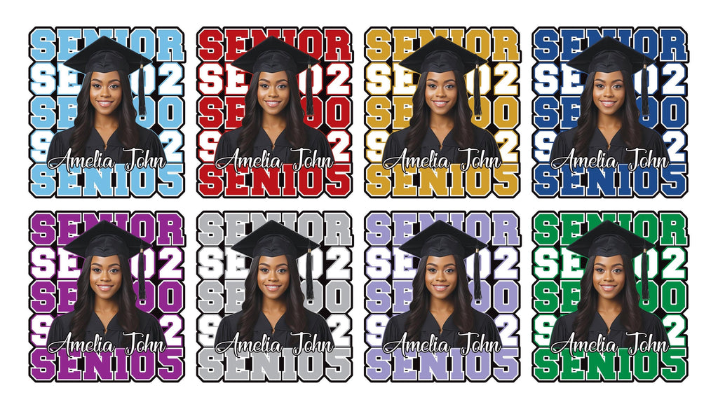 Custom Face Fans With Wooden Handle, Graduation Head, Grad Face Fans