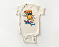 Funny Pizza Onesie, Baby Bodysuit, Baby Shirt, Toddler Sweatshirt - Retro Skateboard Baby Outfit, Foodie Baby Gift, Trendy Funny Baby Look