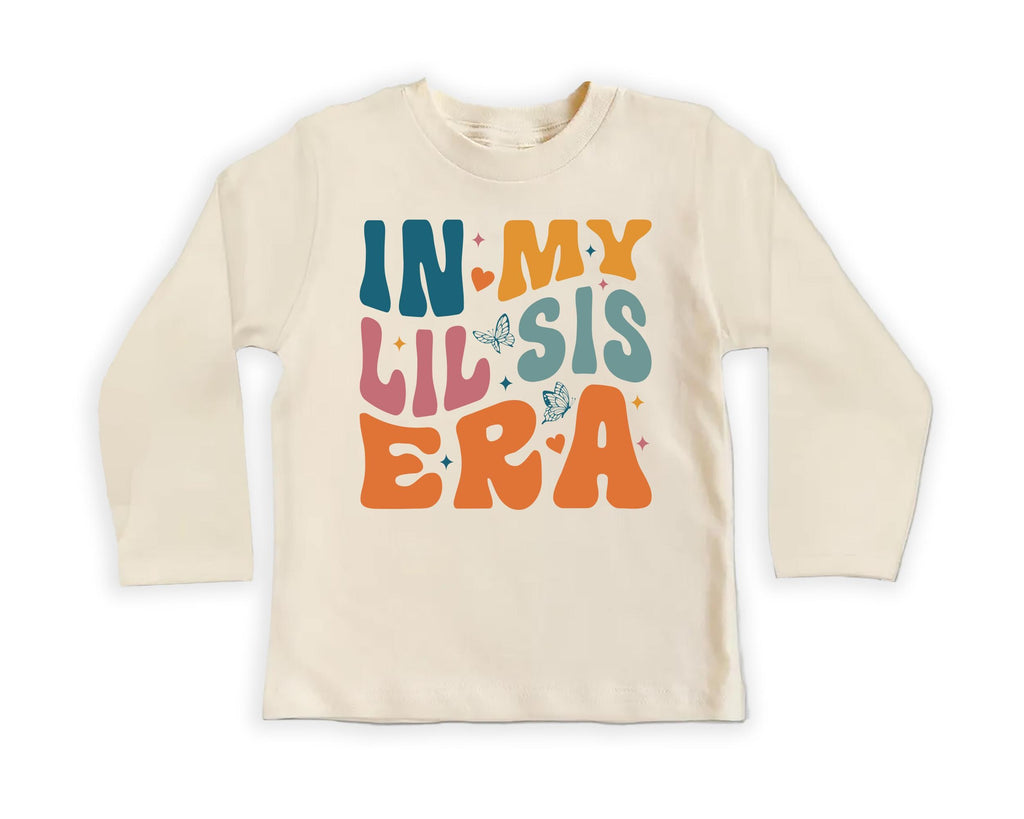 Retro Lil Sis Onesie, Baby Bodysuit, Baby Shirt, Toddler Sweatshirt - In My Lil Sis Era Outfit, Retro Sister Gift, Little Sister Baby Look