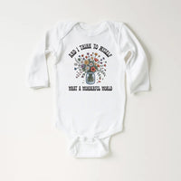 What a Wonderful World Onesie, Baby Bodysuit, Baby Shirt, Toddler Sweatshirt - Retro Boho Baby Outfit, Baby Gift, Earthy Nature Style Look