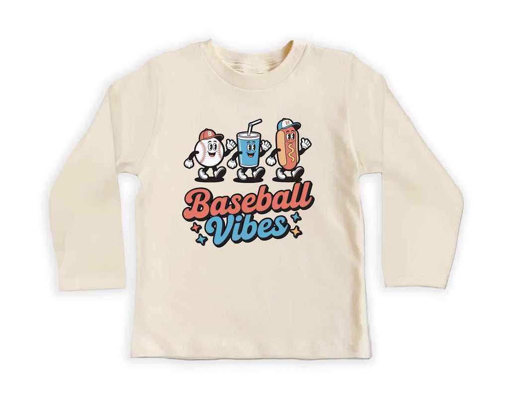 Baseball Vibes Onesie Baby Bodysuit, Baby Shirt, Toddler Sweatshirt, Retro Sports Boys Summer Outfit, Cute Baseball Baby Gift, Game Day Look