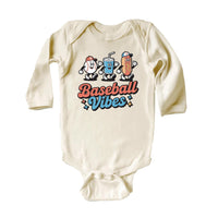 Baseball Vibes Onesie Baby Bodysuit, Baby Shirt, Toddler Sweatshirt, Retro Sports Boys Summer Outfit, Cute Baseball Baby Gift, Game Day Look