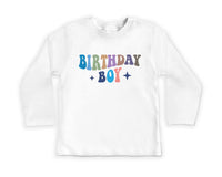 Birthday Boy Onesie, Baby Bodysuit, Baby Shirt, Toddler Sweatshirt - Cute Retro Rainbow Birthday Outfit, Boys Party Gift, Cake Smash Look