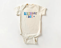 Birthday Boy Onesie, Baby Bodysuit, Baby Shirt, Toddler Sweatshirt - Cute Retro Rainbow Birthday Outfit, Boys Party Gift, Cake Smash Look