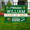 Personalized College Graduation 2025 Yard Sign, College Logo, Class of 2025, Custom Graduate School University Lawn Sign with Metal H-Stake