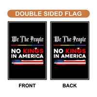 We The People, No Kings in America Protest Garden Flag, Double Sided, Resist Hate