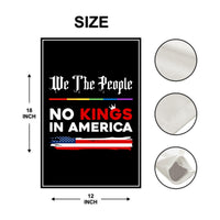 We The People, No Kings in America Protest Garden Flag, Double Sided, Resist Hate
