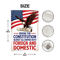 Defend the Constitution, No Kings In America Protest Garden Flag, Double Sided
