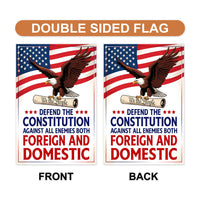 Defend the Constitution, No Kings In America Protest Garden Flag, Double Sided