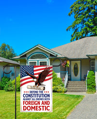 Defend the Constitution, No Kings In America Protest Garden Flag, Double Sided