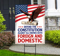 Defend the Constitution, No Kings In America Protest Yard Sign - Resist, Anti-Trump