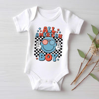 All American Boy Baby Bodysuit, Baby Shirt, Toddler Sweatshirt - America Retro Outfit, 4th of July Toddler Gift, Retro Memorial Day Clothing