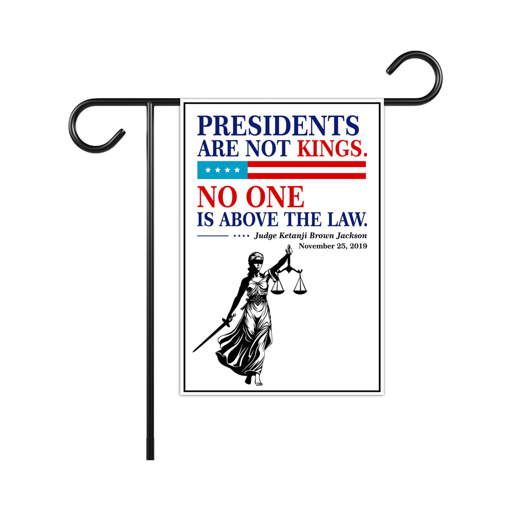No Kings In America Garden Flag, 12x18 Inch Double Sided, Resist Hate Flag