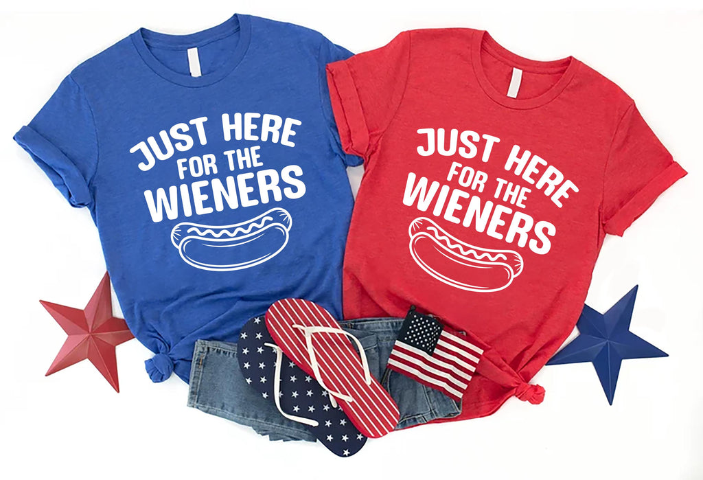Just Here for the Wieners Short Sleeve T-Shirt