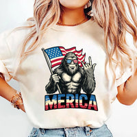 Bigfoot Merica Rock Short Sleeve T-Shirt