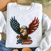 American Flag Bald Eagle Short Sleeve T-Shirt