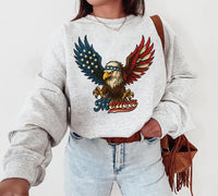 American Flag Bald Eagle Short Sleeve T-Shirt