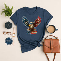 American Flag Bald Eagle Short Sleeve T-Shirt