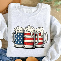 Beer American Flag Short Sleeve T-Shirt