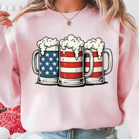 Beer American Flag Long Sleeve Shirt