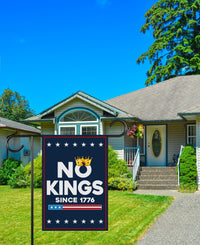 No Kings In America Garden Flag, 12x18 Inch Double Sided, Resist Hate Flag