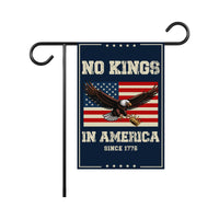 No Kings In America Garden Flag, 12x18 Inch Double Sided, Resist Hate Flag