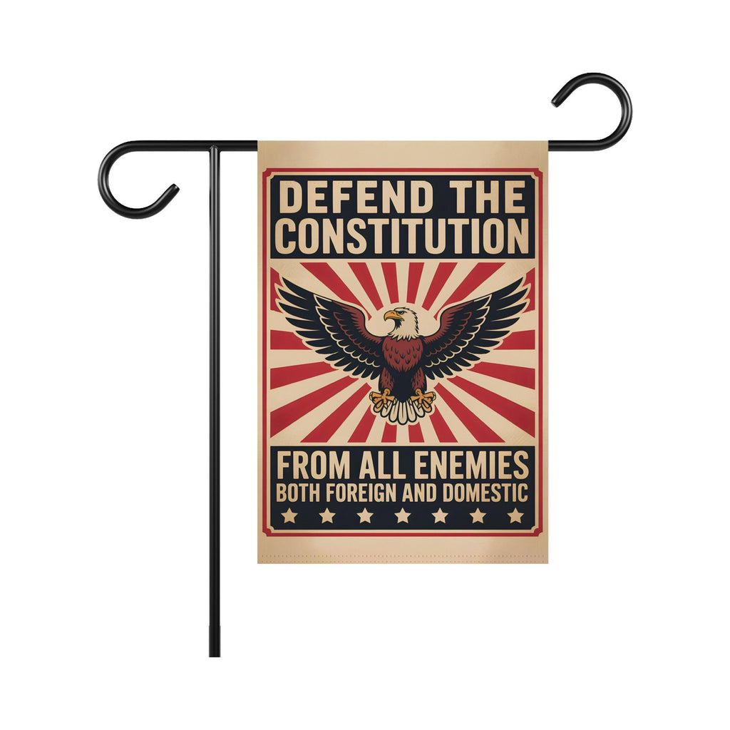 Defend the Constitution Garden Flag, 12x18 Inch Double Sided, Resist Hate Flag
