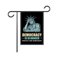 Protect Our Democracy Garden Flag, 12x18 Inch Double Sided, Resist Hate Flag