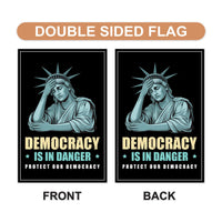 Protect Our Democracy Garden Flag, 12x18 Inch Double Sided, Resist Hate Flag