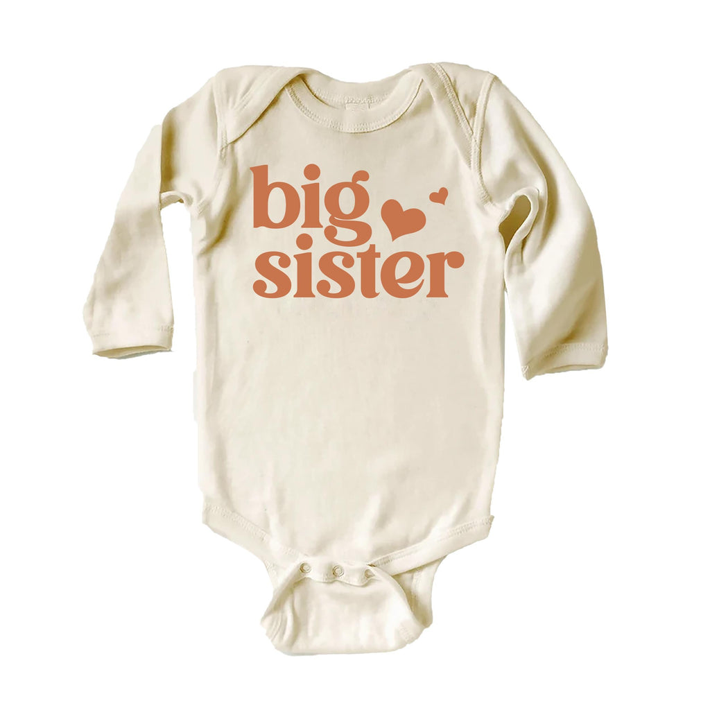 Big Sister Toddler Sweatshirt, Baby Bodysuit, Baby Shirt, Cute Retro Big Sister Gift, Pregnancy Announcement, Toddler Sister Reveal Clothing