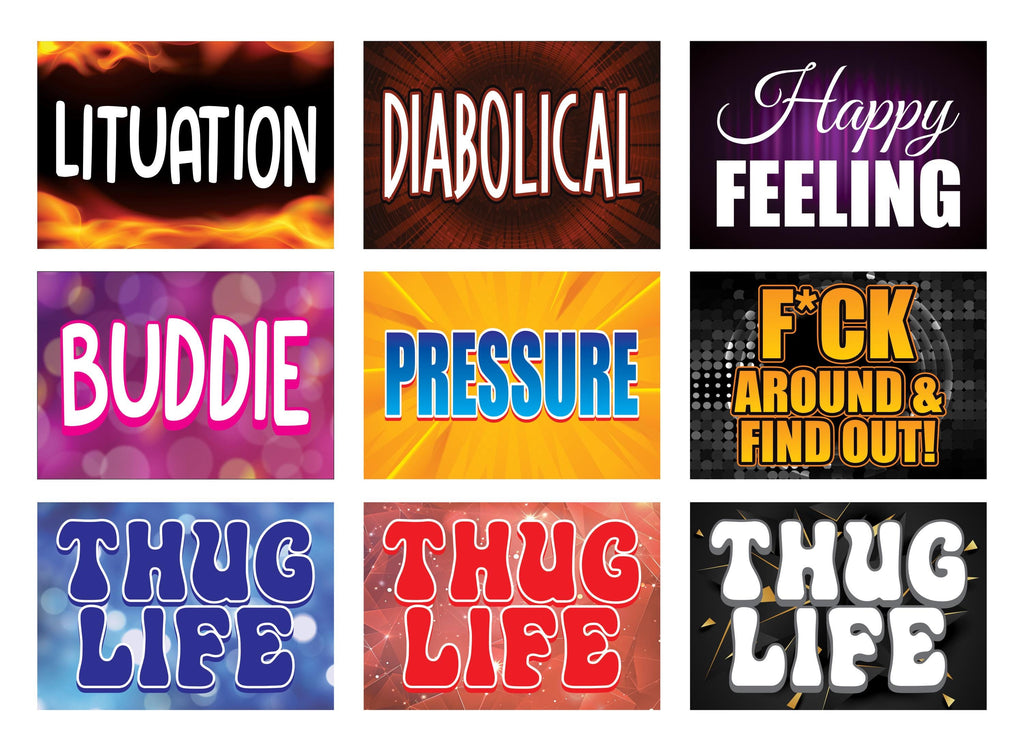 Photo Booth Props Party Sign Cutouts, Funny Slang Word Sayings, Birthday Bachelorette Party Decor, Selfie Backdrop Signs, Best Seller Props