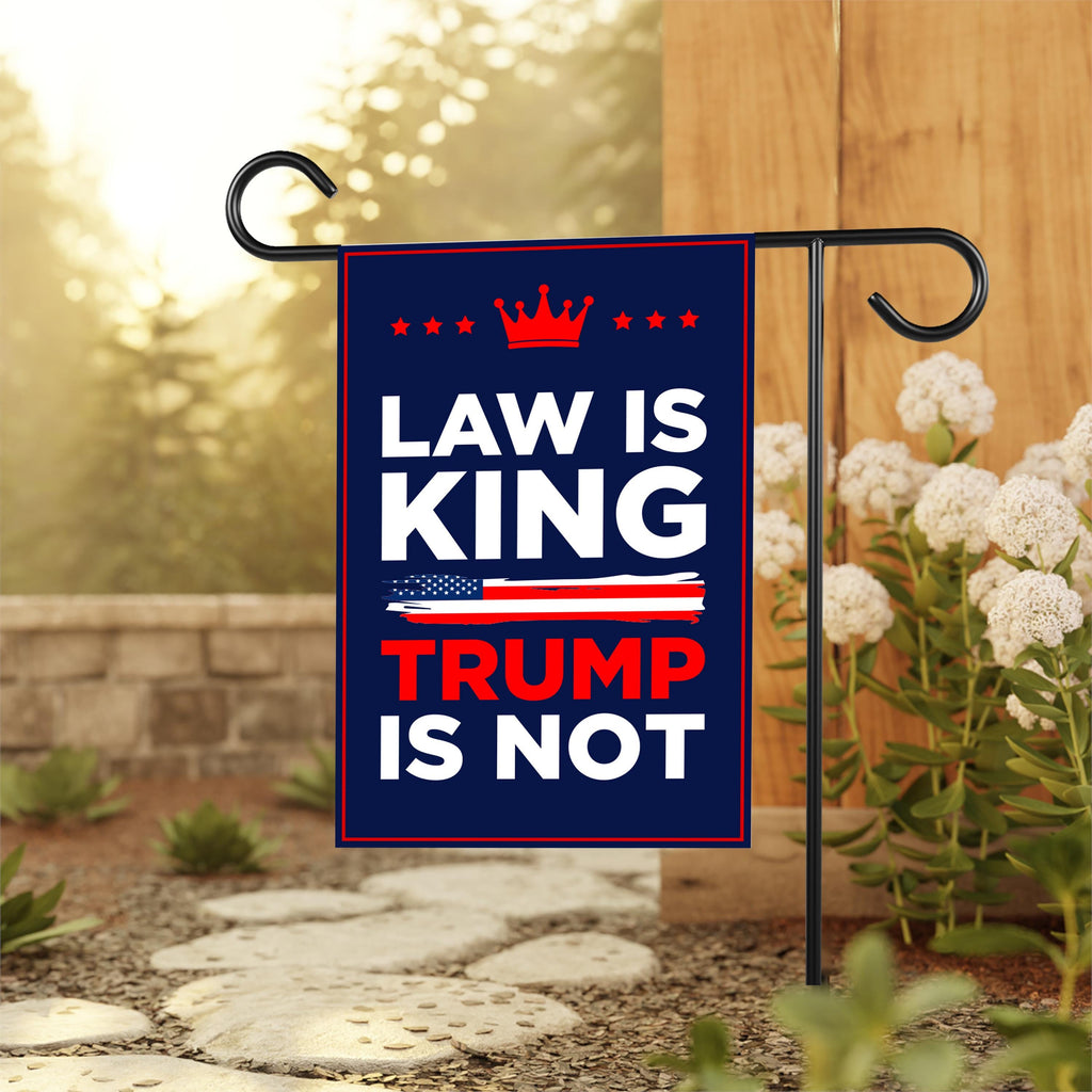 No Kings In America Garden Flag, 12x18 Inch Double Sided, Resist Hate Flag