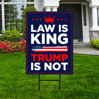 No Kings In America Yard Sign - Resist Hate Lawn Sign, Anti-Trump Sign, Resist Racism
