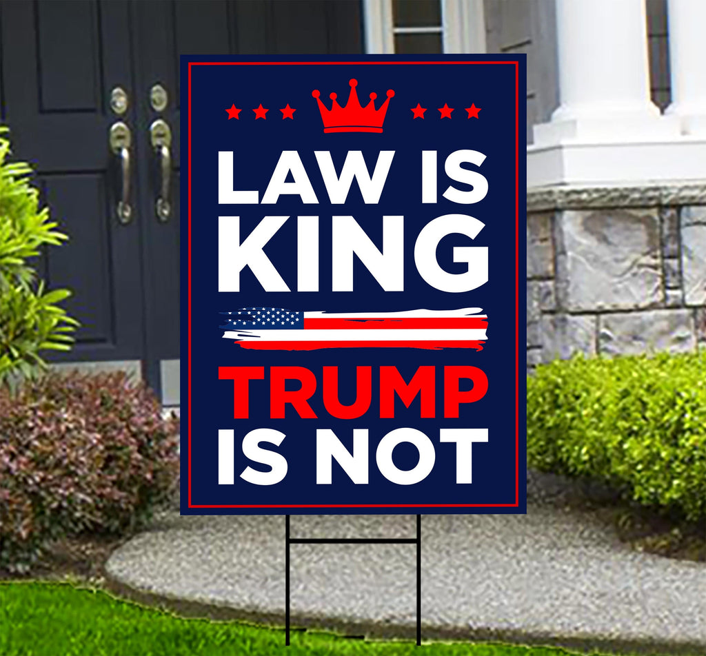 No Kings In America Yard Sign - Resist Hate Lawn Sign, Anti-Trump Sign, Resist Racism