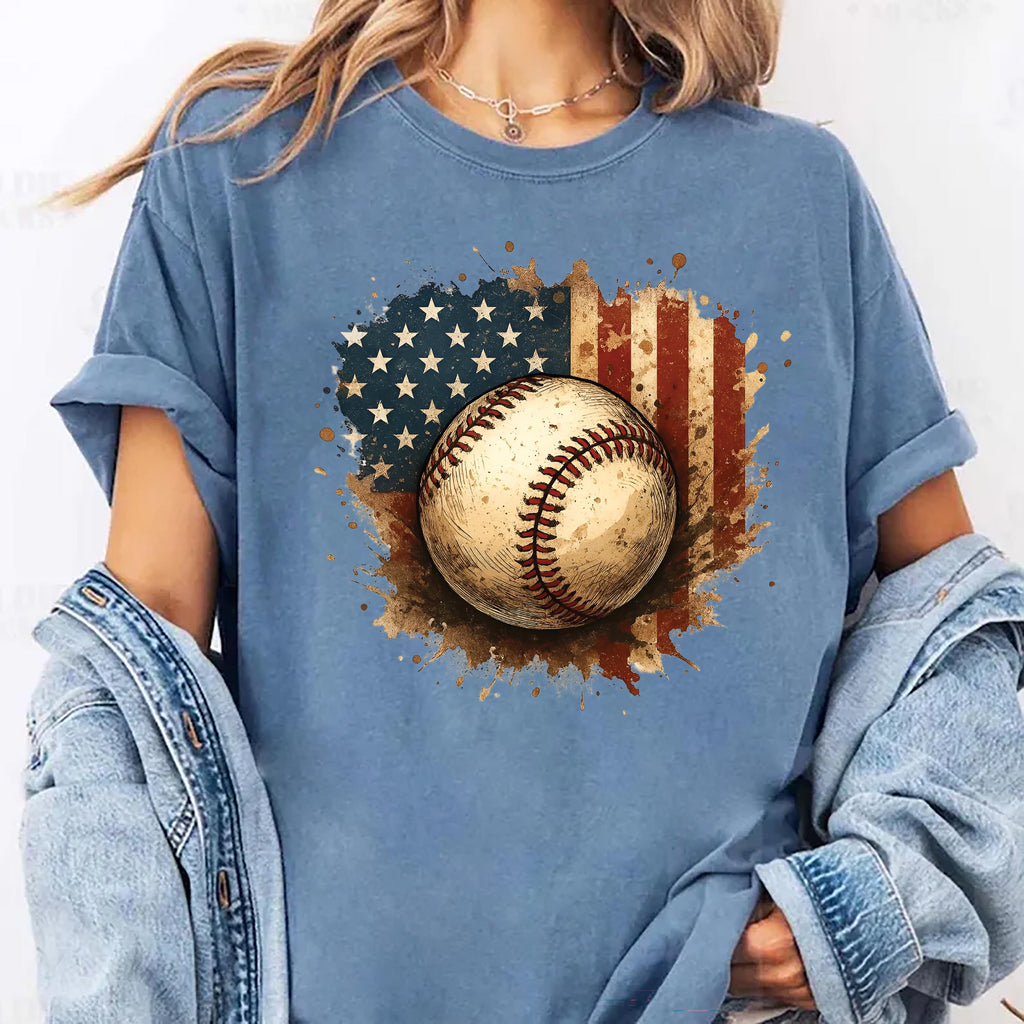 Patriotic Baseball Long Sleeve Shirt