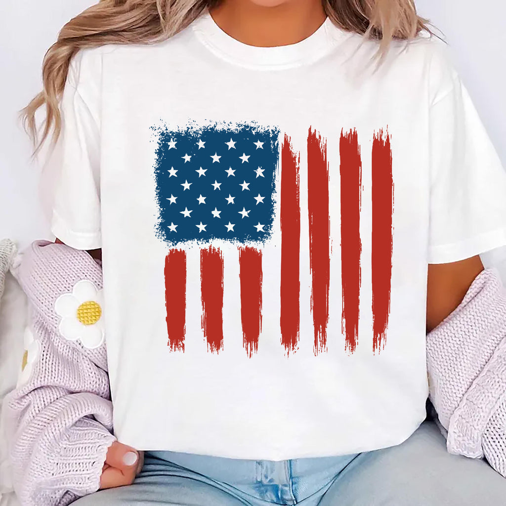Patriotic American Flag Long Sleeve Shirt