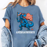 Dinosaur 4th of July Long Sleeve Shirt