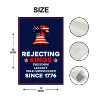 No Kings In America Garden Flag, 12x18 Inch Double Sided, Resist Hate Flag