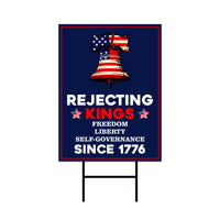 No Kings In America Yard Sign - Resist Hate Lawn Sign, Anti-Trump Sign