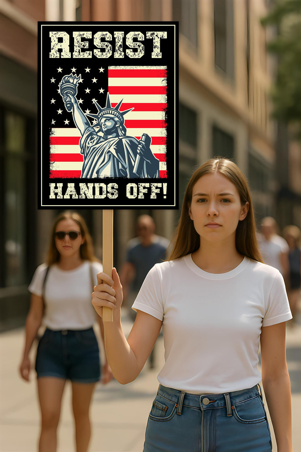 Hands Off Protest No Protest Sign, Anti-Trump Resistance