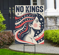 No Kings In America Yard Sign - Resist Hate Lawn Sign, Anti-Trump Sign