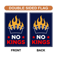 No Kings In America Garden Flag, 12x18 Inch Double Sided, Resist Hate Flag