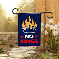No Kings In America Garden Flag, 12x18 Inch Double Sided, Resist Hate Flag
