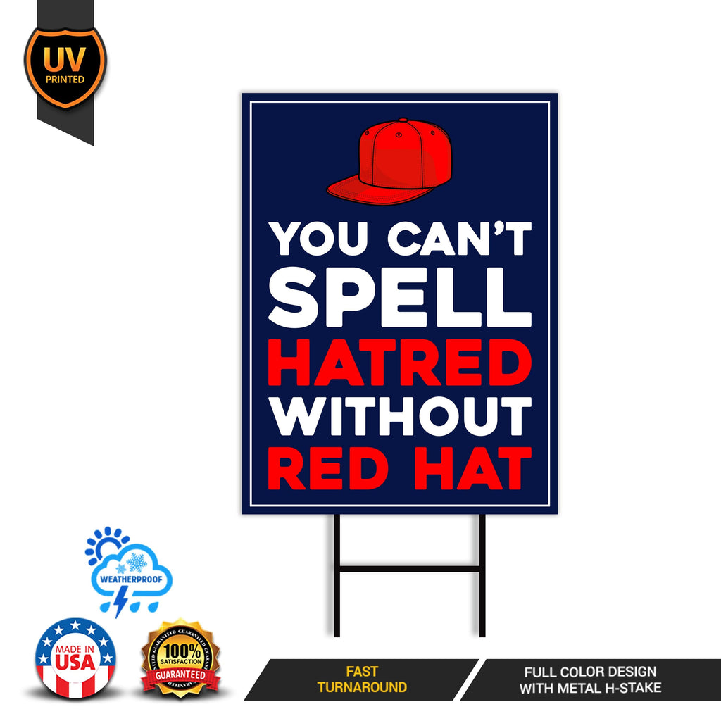 No Kings In America Yard Sign - Resist Hate Lawn Sign, Anti-Trump Sign
