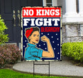 No Kings In America Yard Sign - Resist Hate Lawn Sign, Anti-Trump Sign